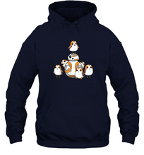 Load image into Gallery viewer, Star Wars Porgs Having Fun With BB 8 Portrait Unisex Hooded Sweatshirt