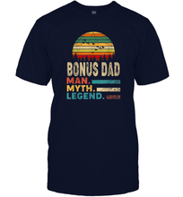 Load image into Gallery viewer, Bonus Dad The Man The Myth The Legend T Shirt Vintage Papa Men Cotton T-Shirt