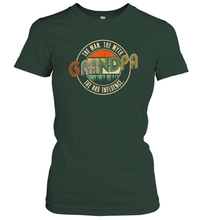 Load image into Gallery viewer, Mens Grandpa The Man The Myth The Bad Influence Premium Women Cotton T-Shirt