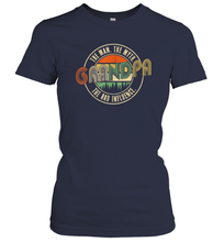 Load image into Gallery viewer, Mens Grandpa The Man The Myth The Bad Influence Premium Women Cotton T-Shirt