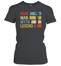 Load image into Gallery viewer, Papa Man Myth Legend T Shirt Vintage For Mens Dad Father Gift Women Cotton T-Shirt