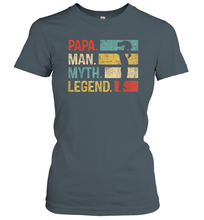 Load image into Gallery viewer, Papa Man Myth Legend T Shirt Vintage For Mens Dad Father Gift Women Cotton T-Shirt