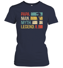 Load image into Gallery viewer, Papa Man Myth Legend T Shirt Vintage For Mens Dad Father Gift Women Cotton T-Shirt