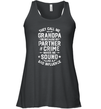 Load image into Gallery viewer, They Call Me Grandpa Partner In Crime T shirt Fathers Day Gift Women Racerback Tank