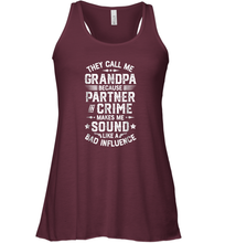 Load image into Gallery viewer, They Call Me Grandpa Partner In Crime T shirt Fathers Day Gift Women Racerback Tank