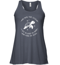 Load image into Gallery viewer, And into the ocean i go to lose my mind and find my soul Premium Women Racerback Tank