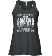 Load image into Gallery viewer, Happy Father's Day To My Amazing Step Dad T Shirt Thanks For Women Racerback Tank