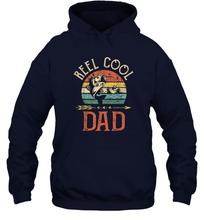 Load image into Gallery viewer, Reel Cool Dad  Vintage Fisherman Papa Father's Day Gift Unisex Hooded Sweatshirt