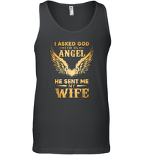 Load image into Gallery viewer, I Asked God For An Angel He Sent Me My Wife Men Cotton Tank Top