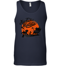 Load image into Gallery viewer, Disney Lion King Hakuna Matata Trio Orange Sunset Silhouette Premium Men Cotton Tank Top