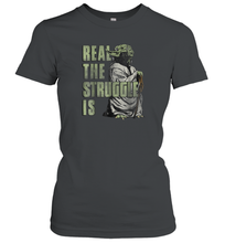 Load image into Gallery viewer, Star Wars Yoda Real The Struggle Is Graphic Women Cotton T-Shirt