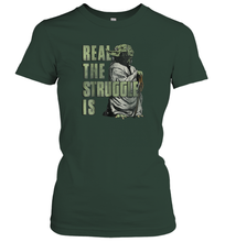 Load image into Gallery viewer, Star Wars Yoda Real The Struggle Is Graphic Women Cotton T-Shirt