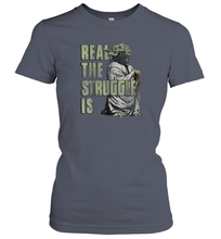 Load image into Gallery viewer, Star Wars Yoda Real The Struggle Is Graphic Women Cotton T-Shirt