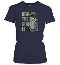 Load image into Gallery viewer, Star Wars Yoda Real The Struggle Is Graphic Women Cotton T-Shirt