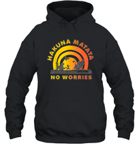 Load image into Gallery viewer, Disney Lion King Gradient No Worries Trio Graphic Unisex Hooded Sweatshirt