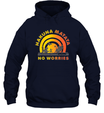 Load image into Gallery viewer, Disney Lion King Gradient No Worries Trio Graphic Unisex Hooded Sweatshirt
