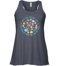Load image into Gallery viewer, Into The Ocean I Go To Lose My Mind And Find My Soul Gift Idea Women Racerback Tank