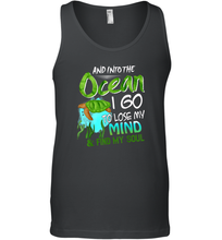 Load image into Gallery viewer, And into the ocean i go to lose my mind and find my soul Premium Tee Men Cotton Tank Top