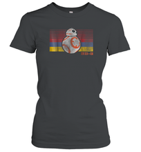 Load image into Gallery viewer, Star Wars BB 8 Retro Stripes Episode 7 Graphic Women Cotton T-Shirt