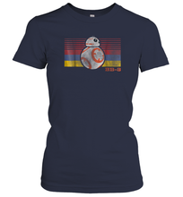 Load image into Gallery viewer, Star Wars BB 8 Retro Stripes Episode 7 Graphic Women Cotton T-Shirt