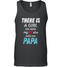 Load image into Gallery viewer, Papa Gifts Shirts from Granddaughter, She Stole My Heart Men Cotton Tank Top