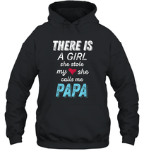 Load image into Gallery viewer, Papa Gifts Shirts from Granddaughter, She Stole My Heart Unisex Hooded Sweatshirt