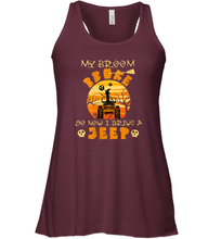 Load image into Gallery viewer, Womens My Broom Broke So Now I Drive A Jeep Funny Witch Halloween Women Racerback Tank
