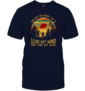 And into the forest i go to lose my mind and find my soul graphic Men Cotton T-Shirt