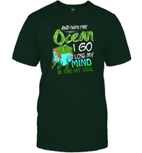 Load image into Gallery viewer, And into the ocean i go to lose my mind and find my soul Premium Tee Men Cotton T-Shirt