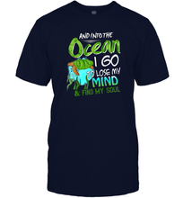 Load image into Gallery viewer, And into the ocean i go to lose my mind and find my soul Premium Tee Men Cotton T-Shirt