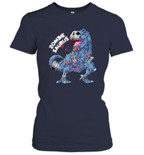 Load image into Gallery viewer, Zombie Saurus T shirt Halloween Kids Dinosaur T rex Gifts Women Cotton T-Shirt