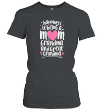 Load image into Gallery viewer, Happiness Is Being A Mom Great Grandma T shirt Women Mother Women Cotton T-Shirt