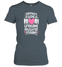 Load image into Gallery viewer, Happiness Is Being A Mom Great Grandma T shirt Women Mother Women Cotton T-Shirt