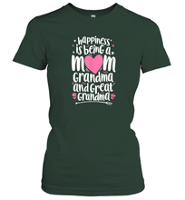 Load image into Gallery viewer, Happiness Is Being A Mom Great Grandma T shirt Women Mother Women Cotton T-Shirt