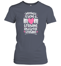 Load image into Gallery viewer, Happiness Is Being A Mom Great Grandma T shirt Women Mother Women Cotton T-Shirt