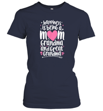 Load image into Gallery viewer, Happiness Is Being A Mom Great Grandma T shirt Women Mother Women Cotton T-Shirt