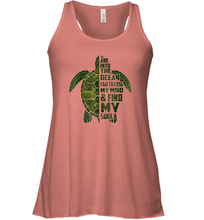 Load image into Gallery viewer, And into the ocean i go to lose my mind and find my soul tees Women Racerback Tank