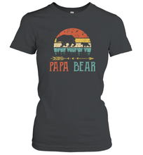 Load image into Gallery viewer, Papa bear T Shirt Vintage Daddy Wildling Father's Day Women Cotton T-Shirt