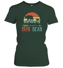Load image into Gallery viewer, Papa bear T Shirt Vintage Daddy Wildling Father's Day Women Cotton T-Shirt