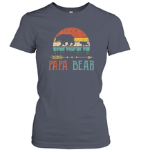 Load image into Gallery viewer, Papa bear T Shirt Vintage Daddy Wildling Father's Day Women Cotton T-Shirt