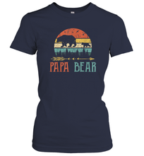 Load image into Gallery viewer, Papa bear T Shirt Vintage Daddy Wildling Father's Day Women Cotton T-Shirt