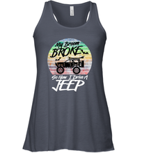 Load image into Gallery viewer, Womens My Broom Broke So Now I Drive A Jeep Witch Halloween Women Racerback Tank