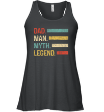 Load image into Gallery viewer, Dad The Man The Myth The Legend T Shirt Vintage Papa Premium Women Racerback Tank