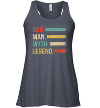 Load image into Gallery viewer, Dad The Man The Myth The Legend T Shirt Vintage Papa Premium Women Racerback Tank