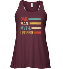 Load image into Gallery viewer, Dad The Man The Myth The Legend T Shirt Vintage Papa Premium Women Racerback Tank