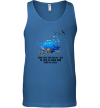 Load image into Gallery viewer, Into The Ocean I Go To Lose My Mind Turtle Lovers Gift Idea Men Cotton Tank Top