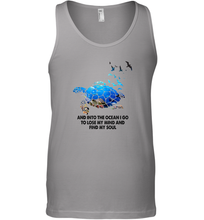 Load image into Gallery viewer, Into The Ocean I Go To Lose My Mind Turtle Lovers Gift Idea Men Cotton Tank Top