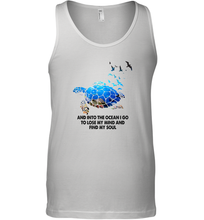 Load image into Gallery viewer, Into The Ocean I Go To Lose My Mind Turtle Lovers Gift Idea Men Cotton Tank Top