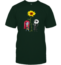 Load image into Gallery viewer, You Are My Sunshine Sunflower Jack Skellington Sally Men Cotton T-Shirt