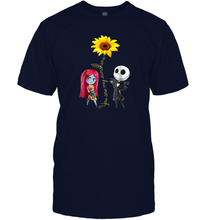 Load image into Gallery viewer, You Are My Sunshine Sunflower Jack Skellington Sally Men Cotton T-Shirt